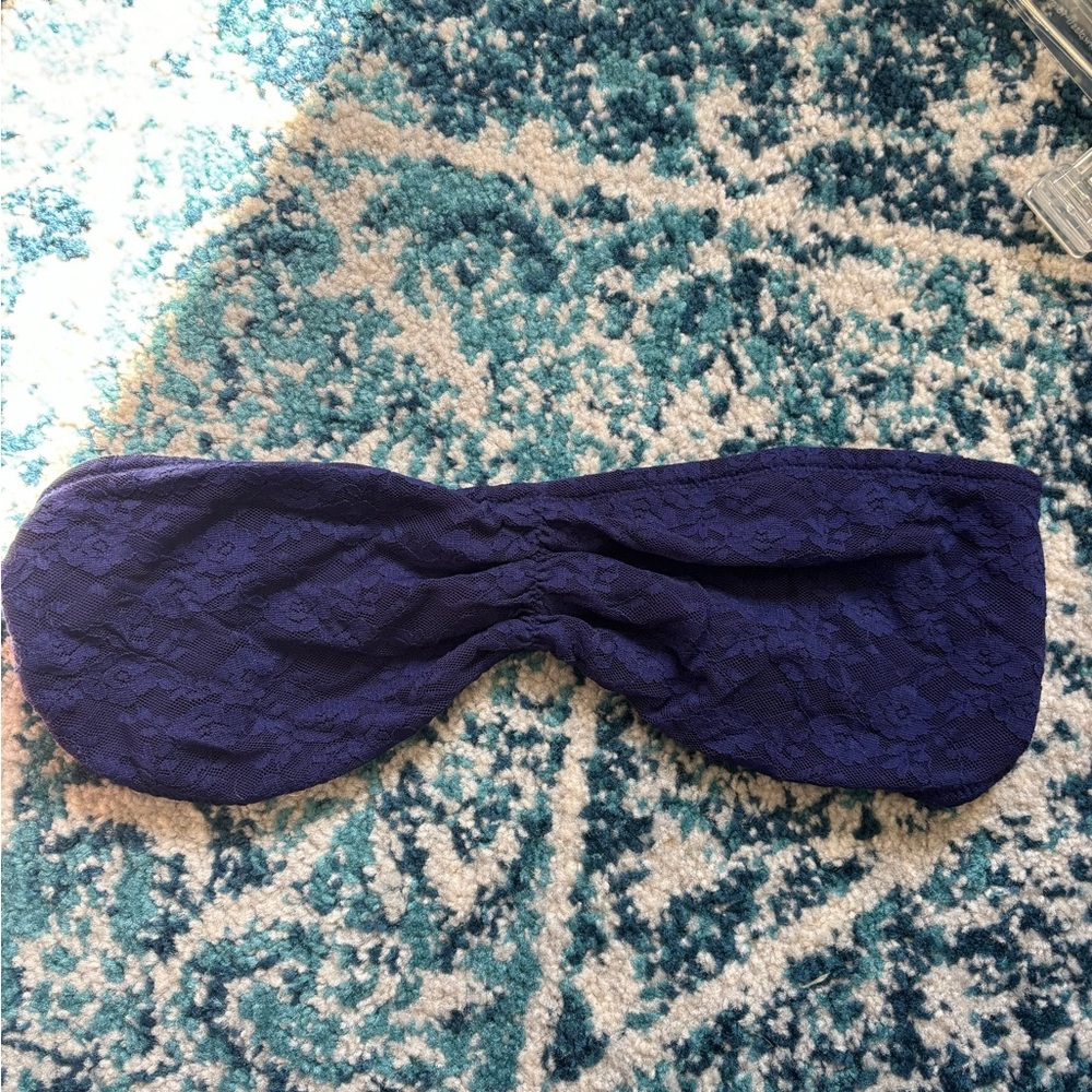 Victoria’s Secret PINK navy lace indie sleaze bandeau bra bralette size M